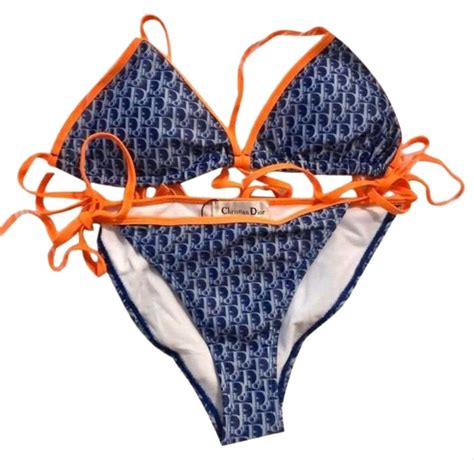 dior bikini blue and orange|dior one piece bathing suit.